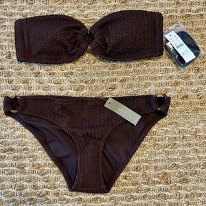 J. Crew Brown Bikini Set